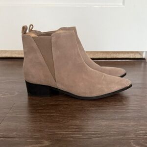 Nine West Suede Tan Ankle Booties
